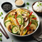 Recepten met AI: Oosters gerecht met knolselderij courgette en champignons